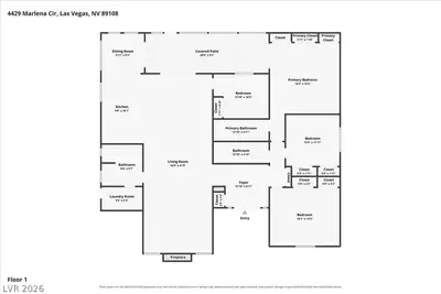 4429 Marlena Circle, Las Vegas, NV 89108 Floor Plan