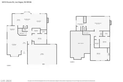 6413 Vicuna Drive, Las Vegas, NV 89146 Floor Plan