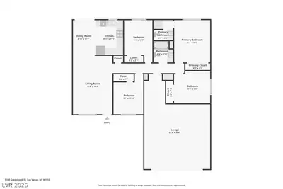 1108 Greenbank Street, Las Vegas, NV 89110 Floor Plan