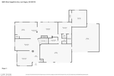 6681 Blue Sapphire Avenue, Las Vegas, NV 89110 Floor Plan