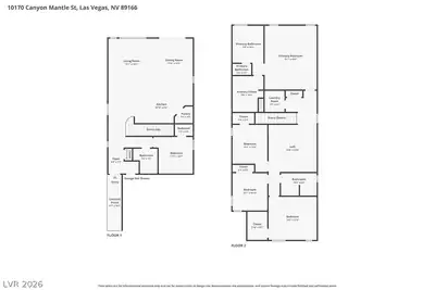 10170 Canyon Mantle Street, Las Vegas, NV 89166 Floor Plan