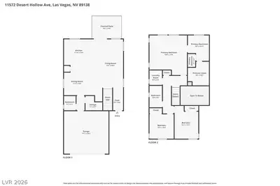 11572 Desert Hollow Avenue, Las Vegas, NV 89138 Floor Plan