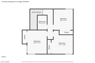 112 Lucy Thompson Street, Las Vegas, NV 89107 Floor Plan