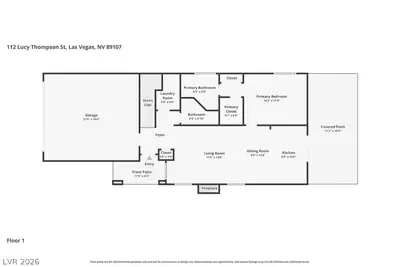 112 Lucy Thompson Street, Las Vegas, NV 89107 Floor Plan