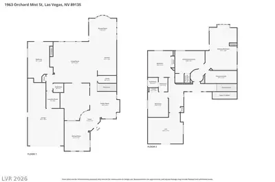 1963 Orchard Mist Court, Las Vegas, NV 89135 Floor Plan
