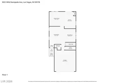9231 Wild Stampede Avenue, Las Vegas, NV 89178 Floor Plan