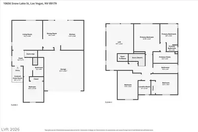 10656 Snow Lake Street, Las Vegas, NV 89179 Floor Plan