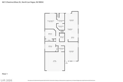 4611 Chestnut Blaze Drive, North Las Vegas, NV 89032 Floor Plan