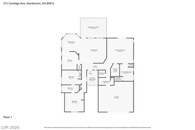 511 Coolidge Avenue, Henderson, NV 89015 Floor Plan