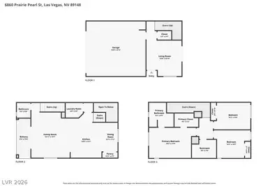 6860 Prairie Pearl Street, Las Vegas, NV 89148 Floor Plan