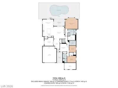 5652 Portage Lake Court, Las Vegas, NV 89130 Floor Plan