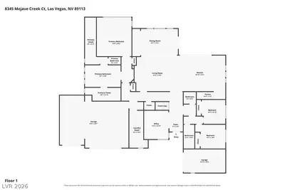 8345 Mojave Creek Court, Las Vegas, NV 89113 Floor Plan