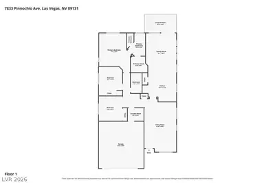 7833 Pinnochio Avenue, Las Vegas, NV 89131 Floor Plan