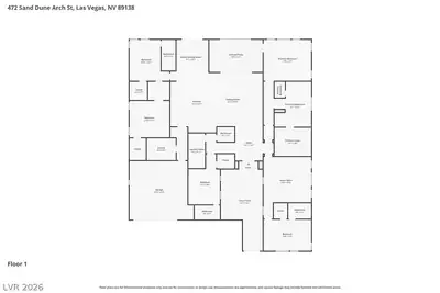 472 Sand Dune Arch Street, Las Vegas, NV 89138 Floor Plan
