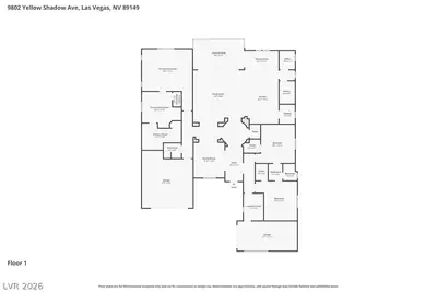 9802 Yellow Shadow Avenue, Las Vegas, NV 89149 Floor Plan