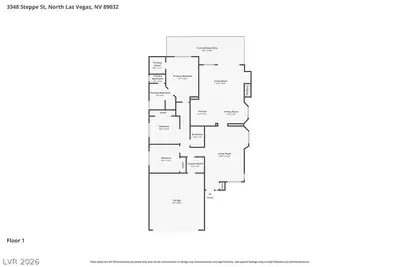 3348 Steppe Street, North Las Vegas, NV 89032 Floor Plan
