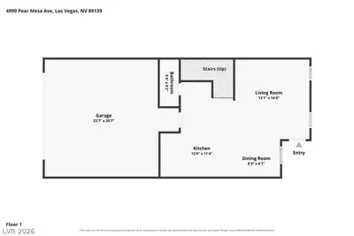 4990 Pear Mesa Avenue, Las Vegas, NV 89139 Floor Plan