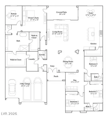 7179 Windsor Downs Avenue, Las Vegas, NV 89113 Floor Plan