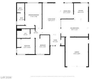 4460 Cranbrook Way, Las Vegas, NV 89103 Floor Plan