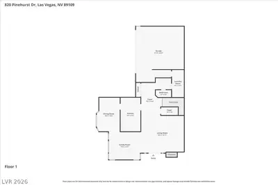 820 Pinehurst Drive, Las Vegas, NV 89109 Floor Plan