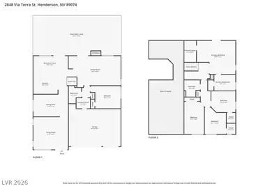 2848 Via Terra Street, Henderson, NV 89074 Floor Plan