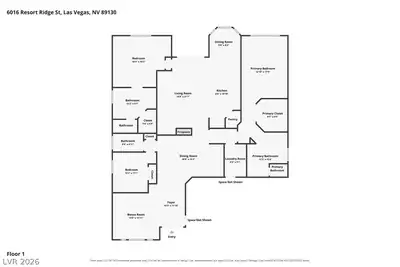 6016 Resort Ridge Street, Las Vegas, NV 89130 Floor Plan