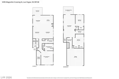 5395 Magnolia Crossing Street, Las Vegas, NV 89148 Floor Plan