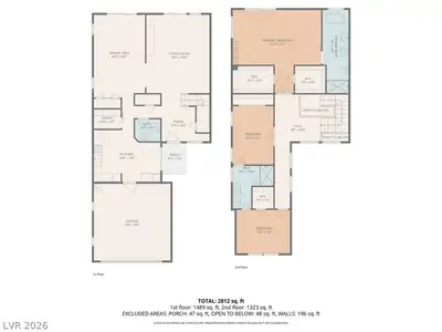 2861 Queens Courtyard Drive, Las Vegas, NV 89109 Floor Plan