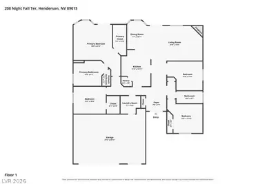 208 Night Fall Terrace, Henderson, NV 89015 Floor Plan