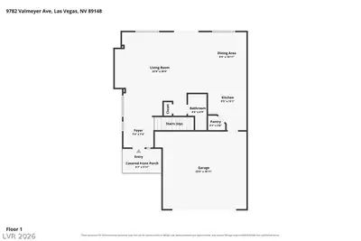 9782 Valmeyer Avenue, Las Vegas, NV 89148 Floor Plan