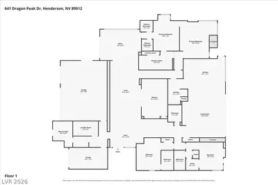 641 Dragon Peak Drive, Henderson, NV 89012 Floor Plan