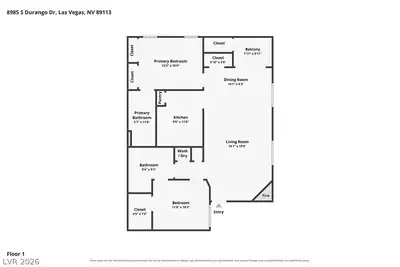 8985 South Durango Drive 2164 Floor Plan