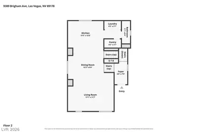 9389 Brigham Avenue, Las Vegas, NV 89178 Floor Plan
