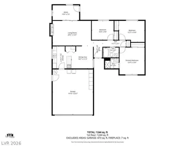 1305 Jackson Avenue, Las Vegas, NV 89106 Floor Plan