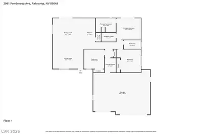 2981 Ponderosa Avenue, Pahrump, NV 89048 Floor Plan