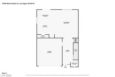10229 Bloom Quick Court, Las Vegas, NV 89141 Floor Plan