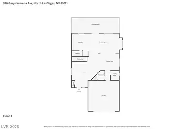 920 Gary Carmena Avenue, North Las Vegas, NV 89081 Floor Plan
