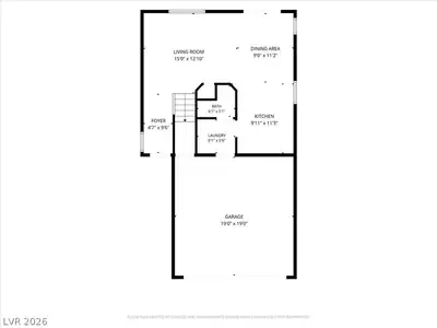 1620 Legato Falls Street, Las Vegas, NV 89115 Floor Plan