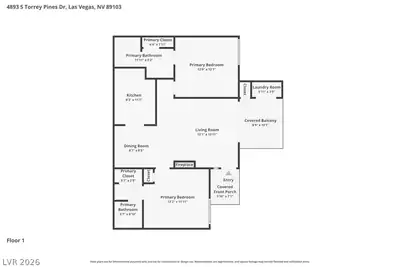 4893 South Torrey Pines Drive 203 Floor Plan