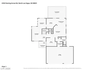 6105 Flaming Arrow Road, North Las Vegas, NV 89031 Floor Plan