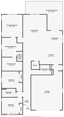 8057 Eve Rock Street, Las Vegas, NV 89166 Floor Plan