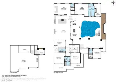 2817 High View Drive, Henderson, NV 89014 Floor Plan