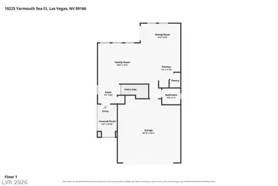 10225 Yarmouth Sea Court, Las Vegas, NV 89166 Floor Plan