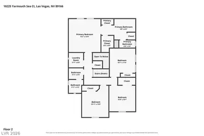 10225 Yarmouth Sea Court, Las Vegas, NV 89166 Floor Plan