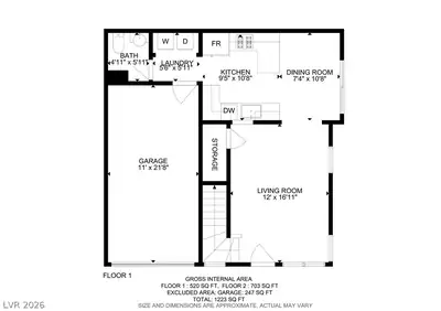 6965 Oyster Shell Drive, Las Vegas, NV 89108 Floor Plan