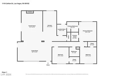 1110 CAHLAN DRIVE Floor Plan