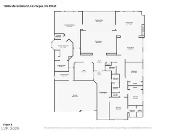 10846 Marandola Street, Las Vegas, NV 89141 Floor Plan