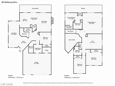267 McNerney Drive, Henderson, NV 89012 Floor Plan