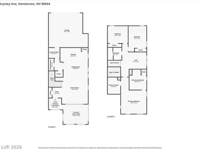 3166 Brynley Avenue, Henderson, NV 89044 Floor Plan