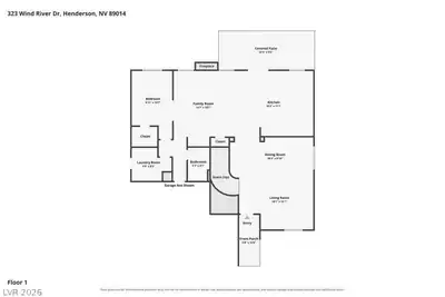 323 Wind River Drive, Henderson, NV 89014 Floor Plan